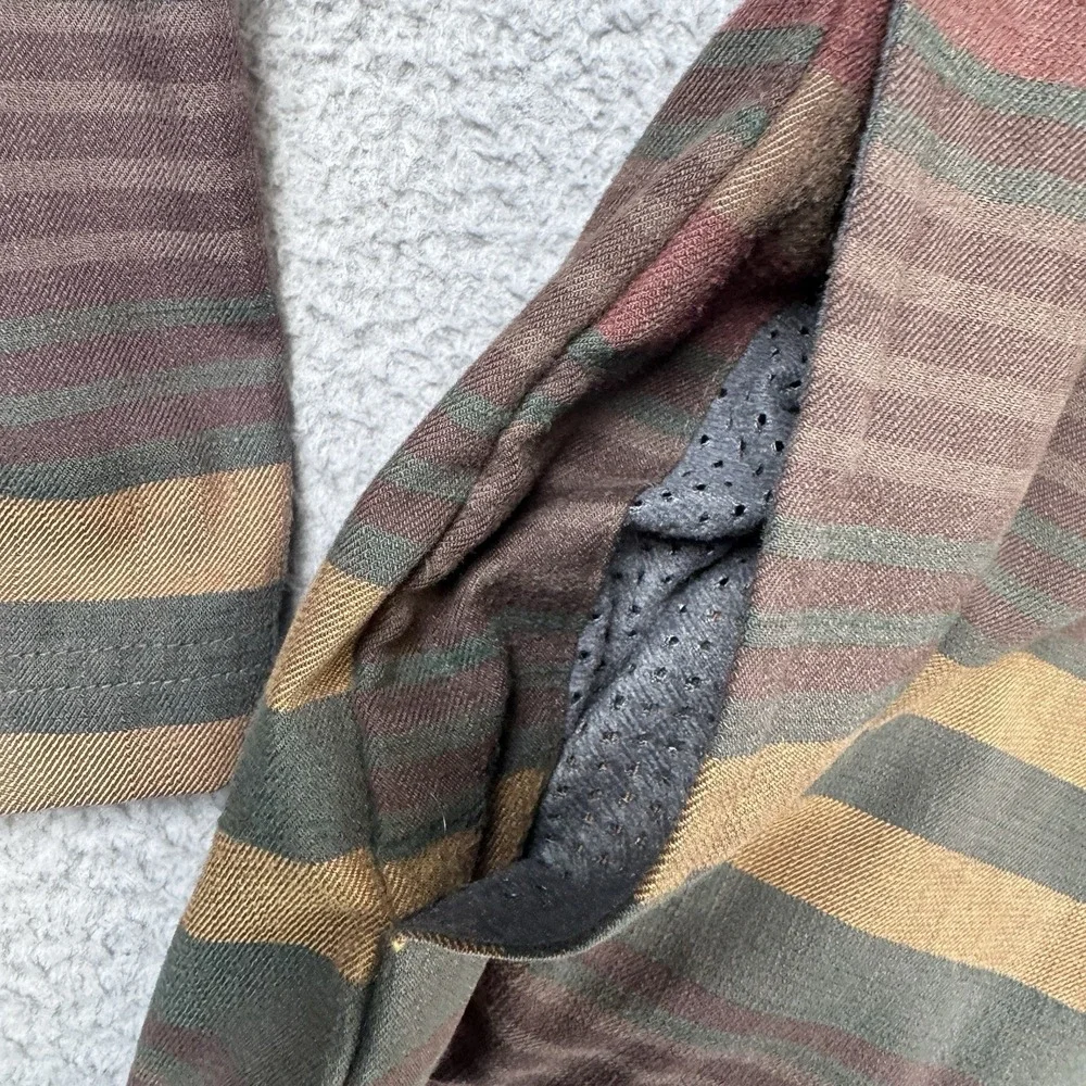 LL Bean Anorak Hoodie Mens Small Multicolor Katahdin Striped Pouch 511616